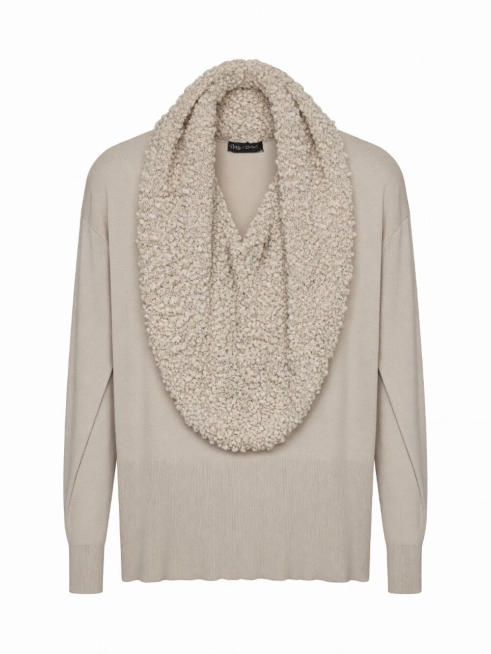 Gaby & Eden Beige Women's Knit Sweater One Size Relaxed Fit